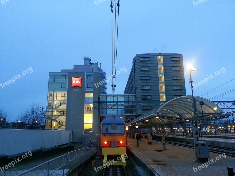 Railway Station Rail Traffic Railway Gleise Rails