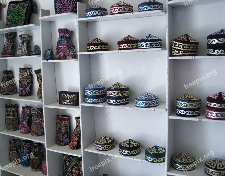 Hats Kazakhstan Crafts Embroidery Free Photos