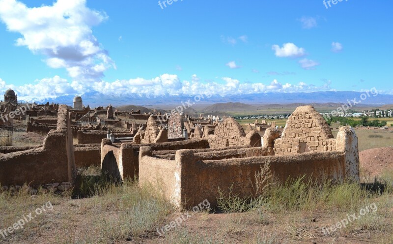 Kyrgyzstan Cemetery Muslim Graves Free Photos