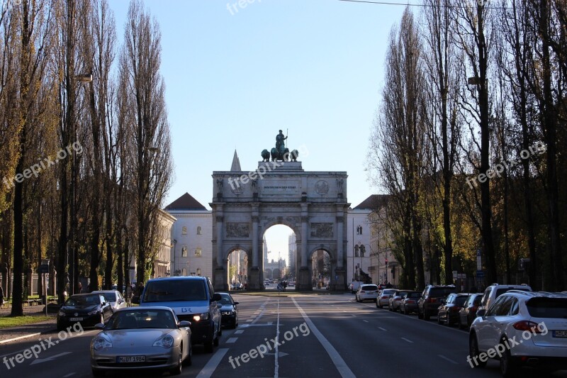 Siegestor Munich Building Bavaria Germany