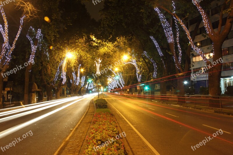 Viña Del Mar Landscape City Night Free Photos