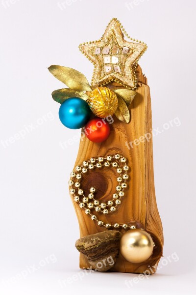 Christmas Decorations Decoration Wood Grain Mica