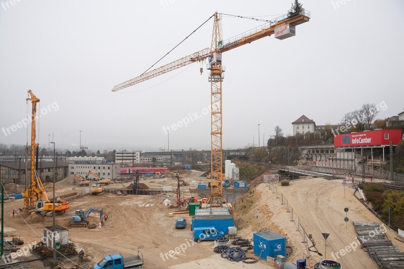 Site Crane Baukran Construction Work Technology