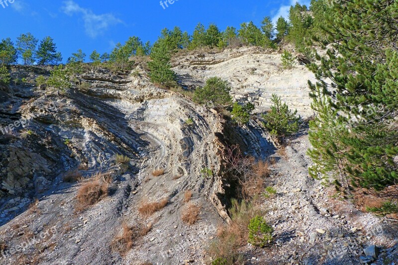 Alps Landscapes Mountain Folding Rock