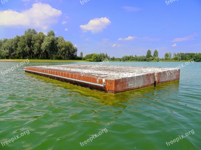 Lake Badesee Platform Swimmer Springboard