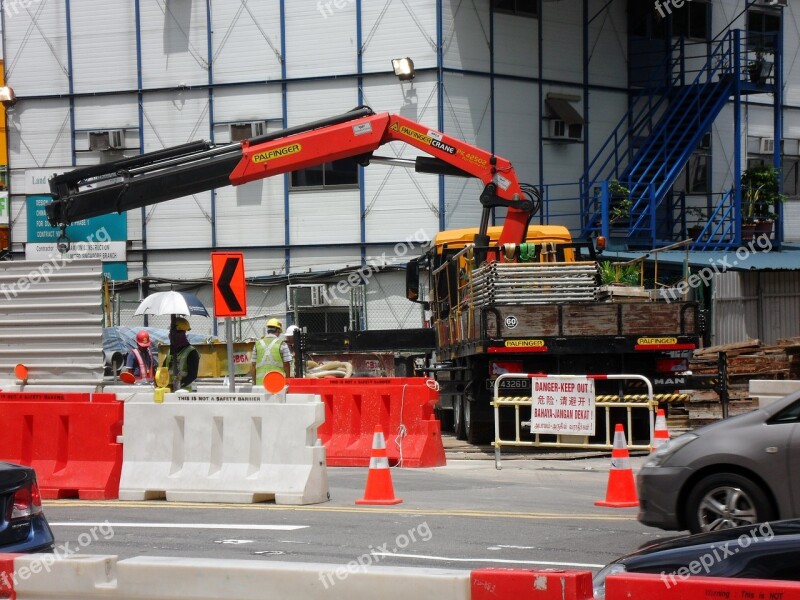 The Building Site City Singapore Labour Free Photos