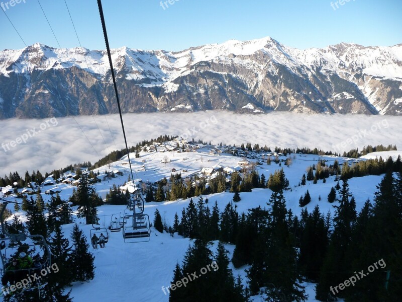 Chairlift Snow Winter Winter Sports Cold