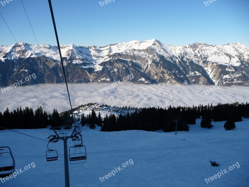 Chairlift Snow Winter Winter Sports Cold