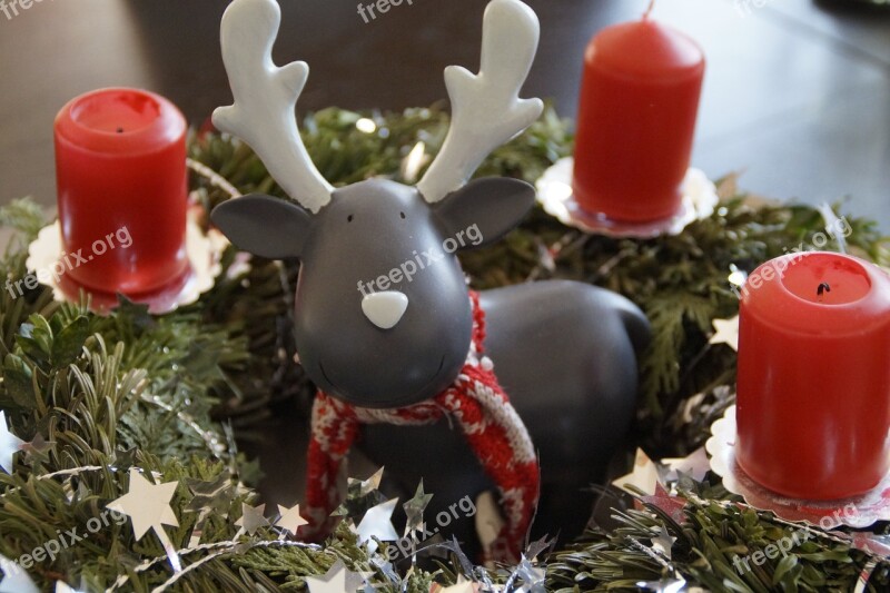 Advent Advent Wreath Wreath Decorated Before Christmas