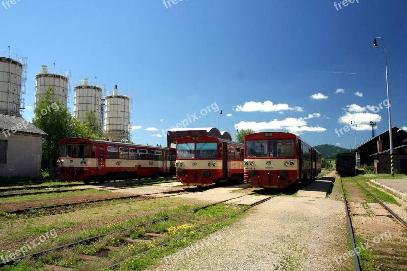 Station Local Train Motorák Track