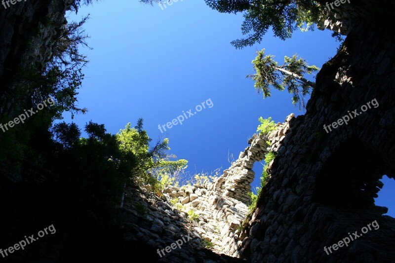 Sky Castle Ruins Mystery Free Photos