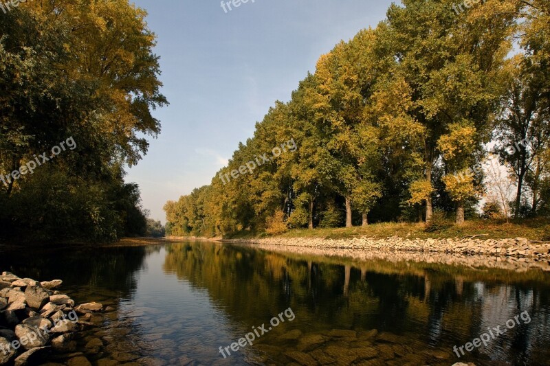 Rhine River Channel Aue Free Photos