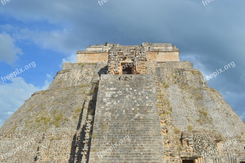 Pyramid Mexico Maya Architecture Uxmal