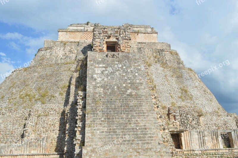 Pyramid Mexico Maya Architecture Uxmal