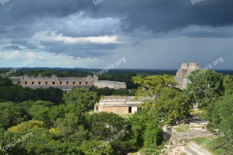 Pyramid Mexico Maya Architecture Uxmal