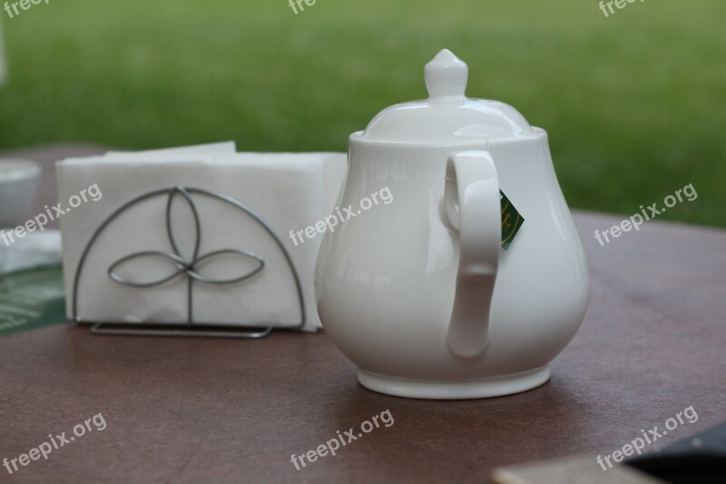 Tissue White Tea Teapot Kettle