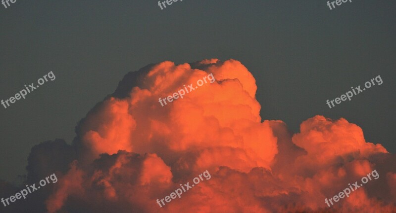 Pink Cloud Cloud Cumulus Bulky Dense