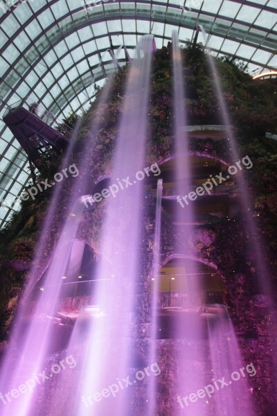 Waterfall Light Landscape Scenic Indoor