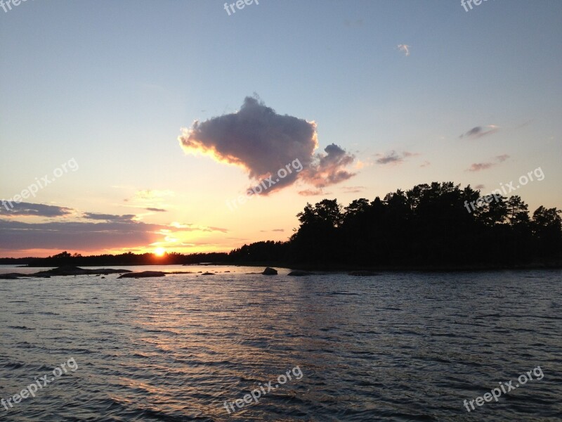 Cloud Summer Sweden Archipelago Free Photos