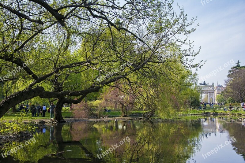 Milan Park Italy Europe Italian