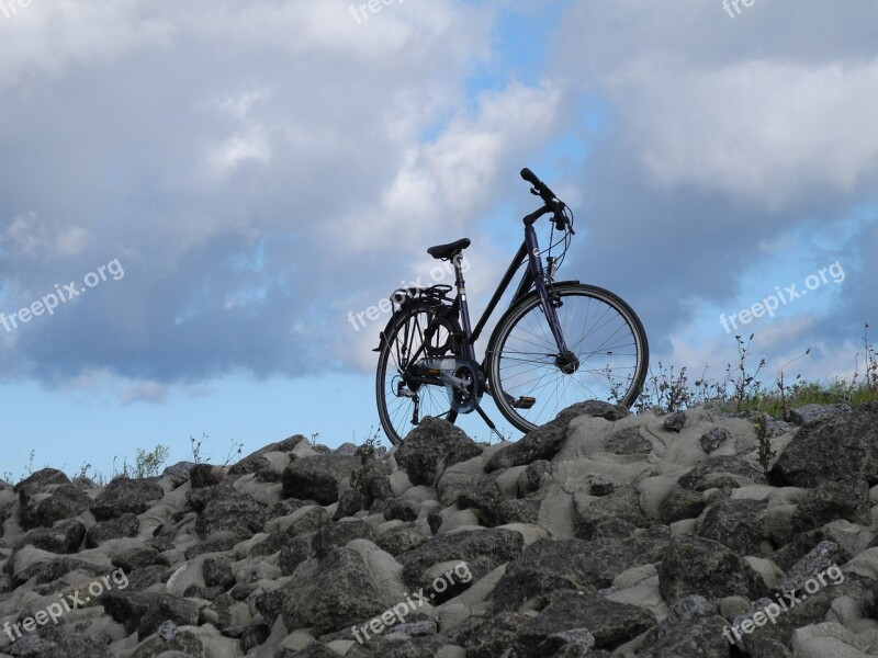 Bike Bike Ride Sky Clouds Free Photos