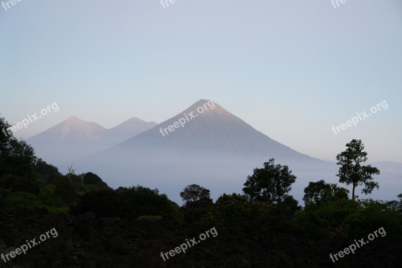 Volcanoes Landscape Nature Scenic Landmark