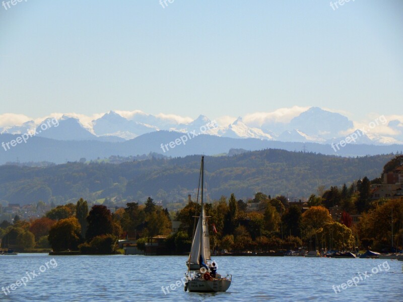 Switzerland Zurich Lake Zurich Boat Lake