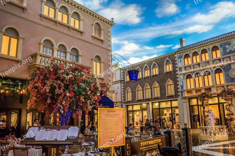 Venetian Las Vegas Gondola Canal Architecture