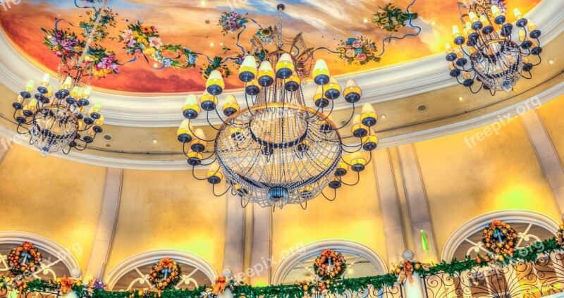 Chandelier Bellagio Las Vegas Balcony Ceiling