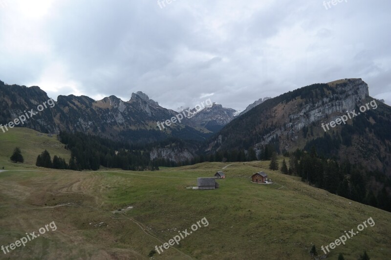 Switzerland Appenzellerland Mountains Nature Säntis