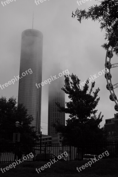 Atlanta Fog Mist Architecture Buildings