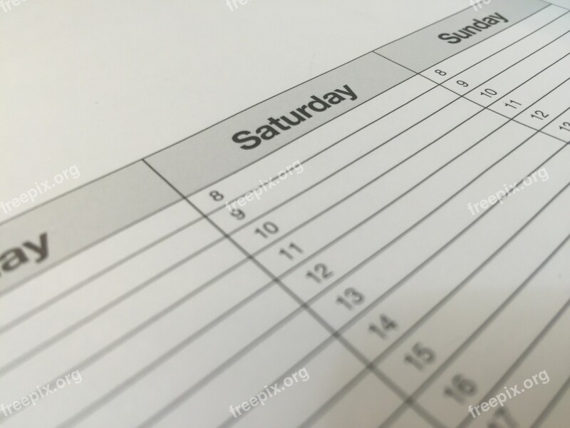 Calendar Date Dates The Distribution Of Of The Week