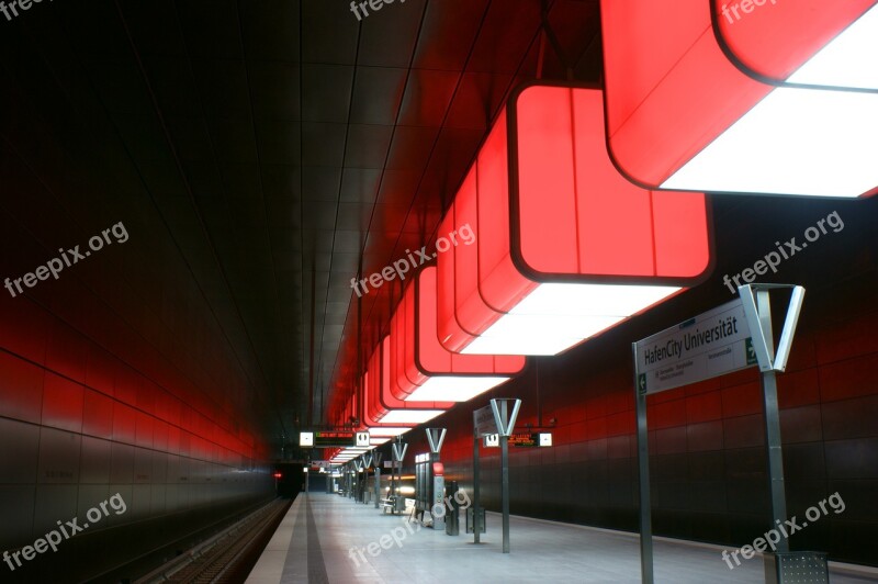 Metro Hamburg Red Free Photos