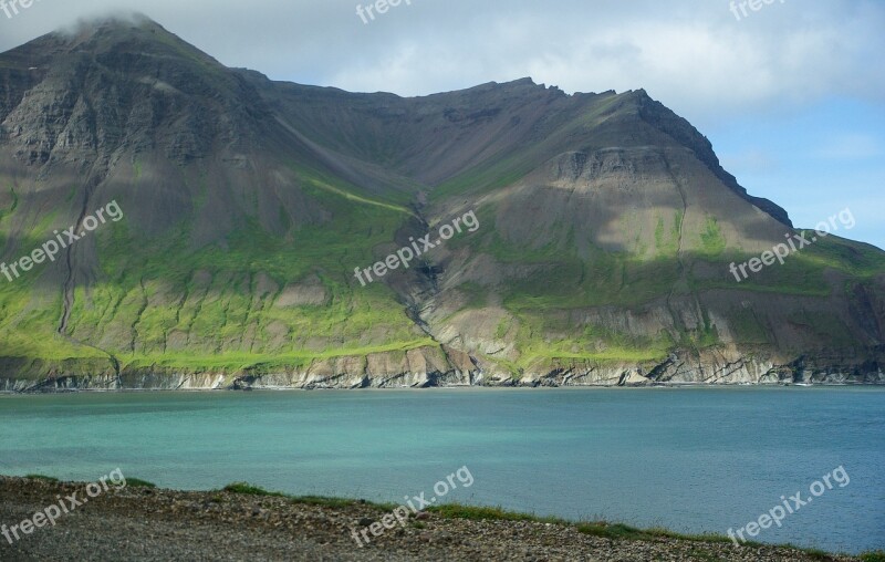 Iceland Fjord Cliffs Free Photos