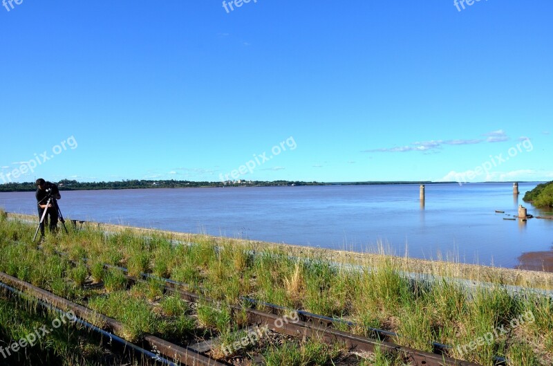 Uruguay River Rio Bridge Nature Pond