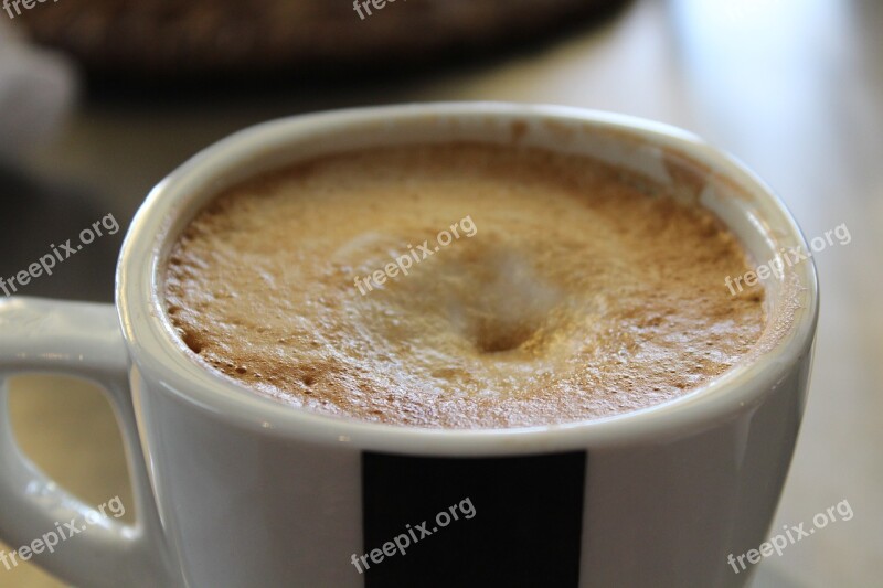 Café Au Lait Coffee Cup Foam Hot