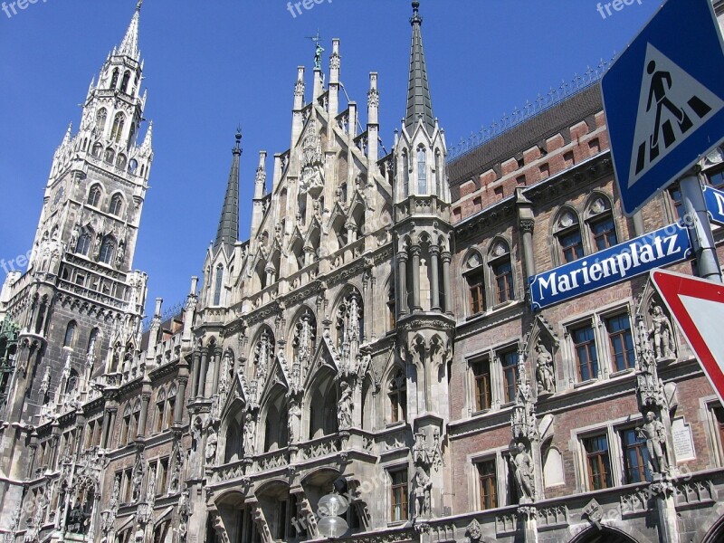 Munich Marienplatz Bavaria Town Hall Building