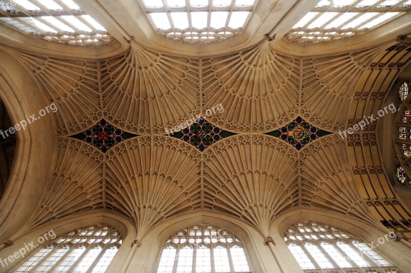 Bath Abbey Church Ceiling Anglican England