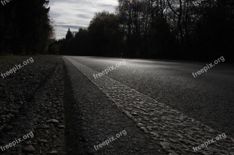 Road Asphalt Sky Nature Empty