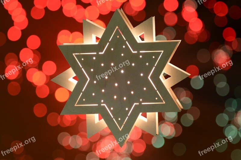 Star Wood Star Illuminated Christmas Advent