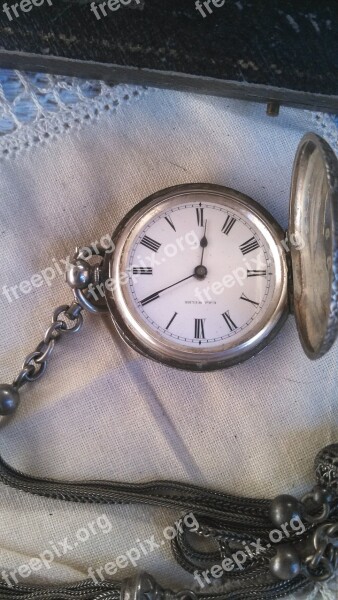 Pocket Watch Time Clock Old Vintage