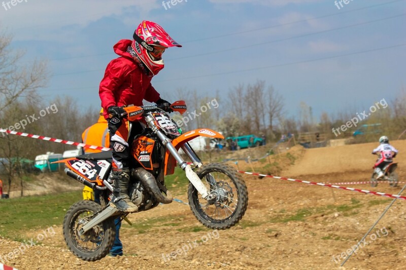 Motocross Winner Child Courage Free Photos