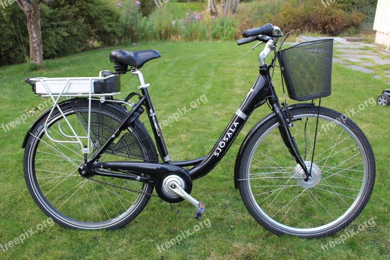 Electric Women's Bicycle Basket Free Photos