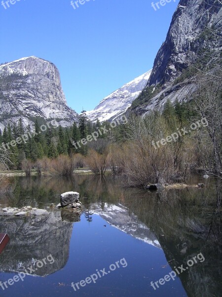 Mirror Lake Landscape Reflection Water Sky