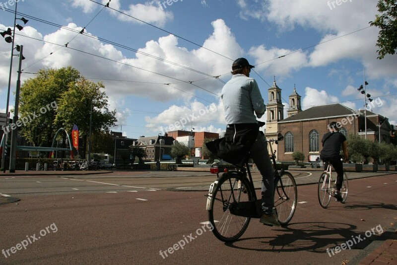 Amsterdam Bicycle Waterlooplein Street Scene Free Photos