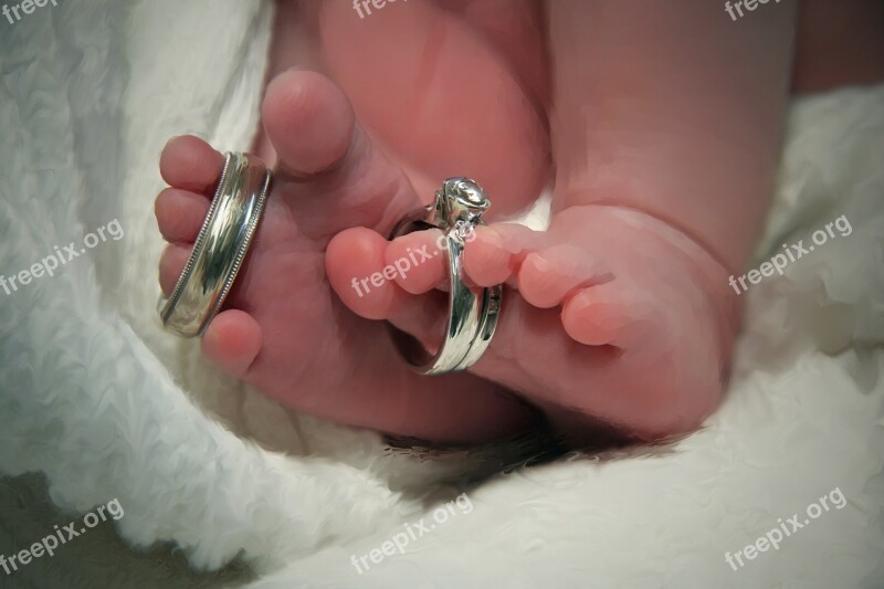 Wedding Rings Baby Newborn Infant