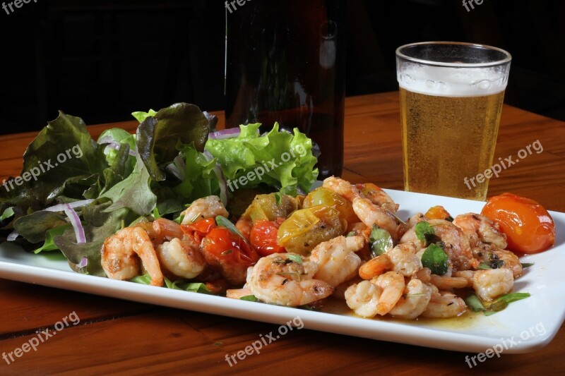 Shrimp Snack Beer Free Photos