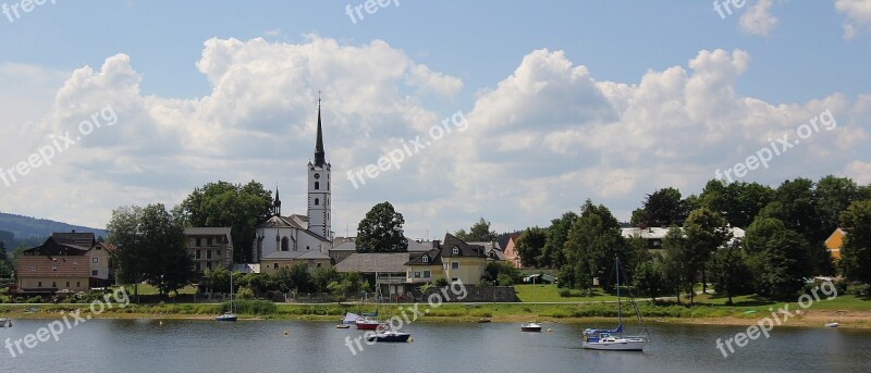 Frymburk City Countryside Summer Lipno