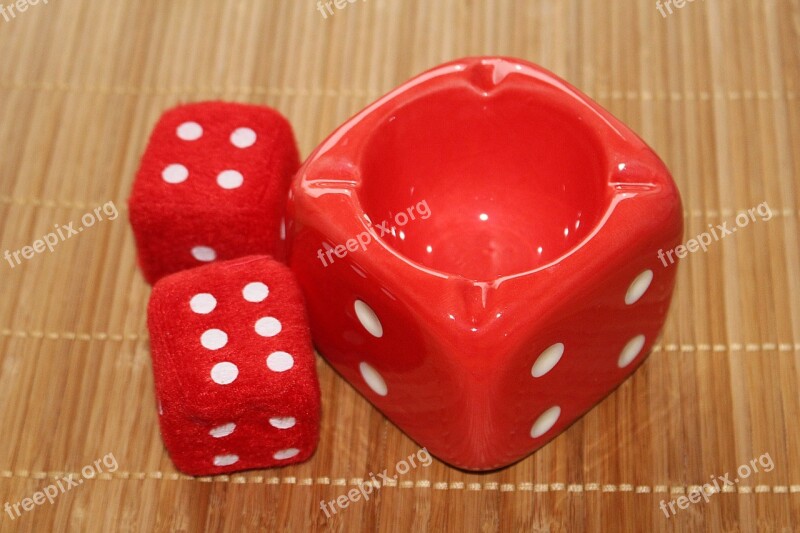 Roll The Dice Ashtray Red Free Photos