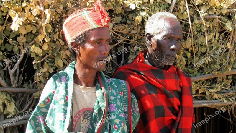 Men Arbore Tribe Ethiopia Free Photos